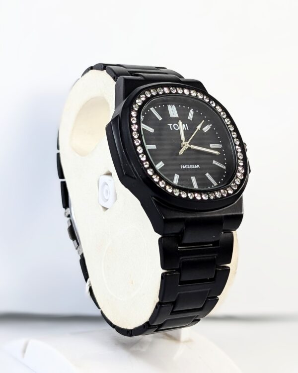 PXL_20260830_163212843.PORTRAIT.ORIGINAL~2 TOMI FaceGear Diamond Edition – Black Luxury Analog Watch