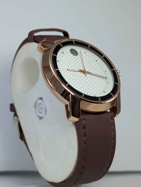 PXL_20260827_191425301.PORTRAIT.ORIGINAL Movado BOLD Modern Two-Tone Dial Men’s Leather Watch